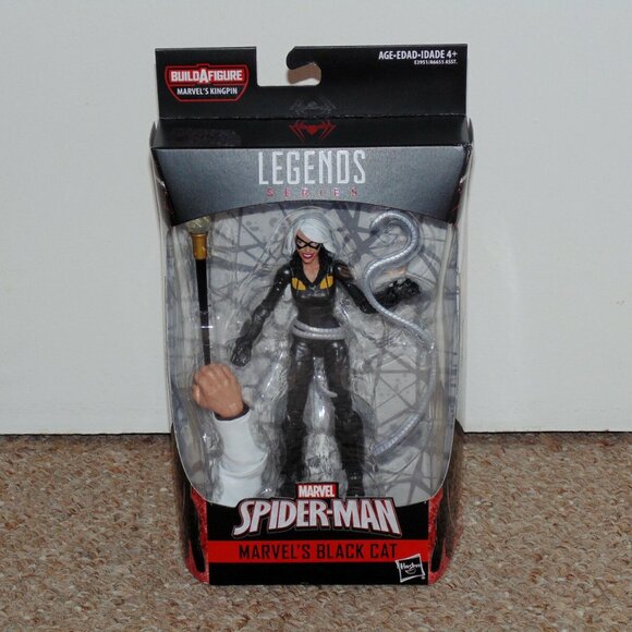 2018 Hasbro Marvel Legends Spider-Man 6" Black Cat MIB Brand New BAF Kingpin - Picture 1 of 10